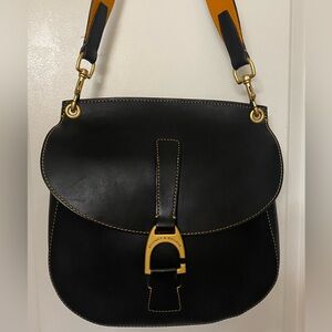 Dooney & Bourke Reece Florentine Black Shoulder Handbag - Reece